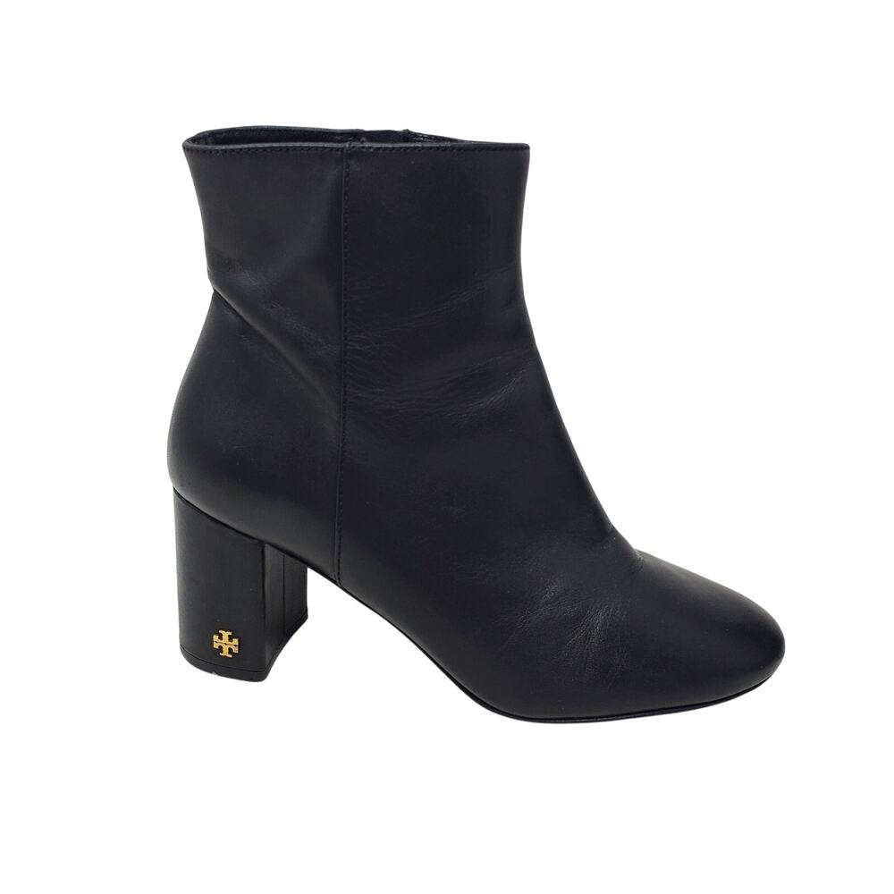 Tory Burch Brooke 70MM Ankle Bootie Perfect Black Calf Leather 46063 Size US 6.5